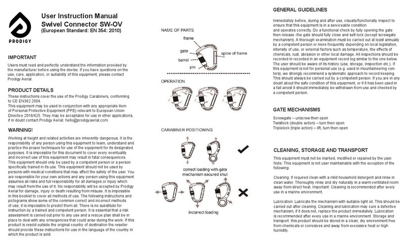 Prodigy SW-OV User instruction manual