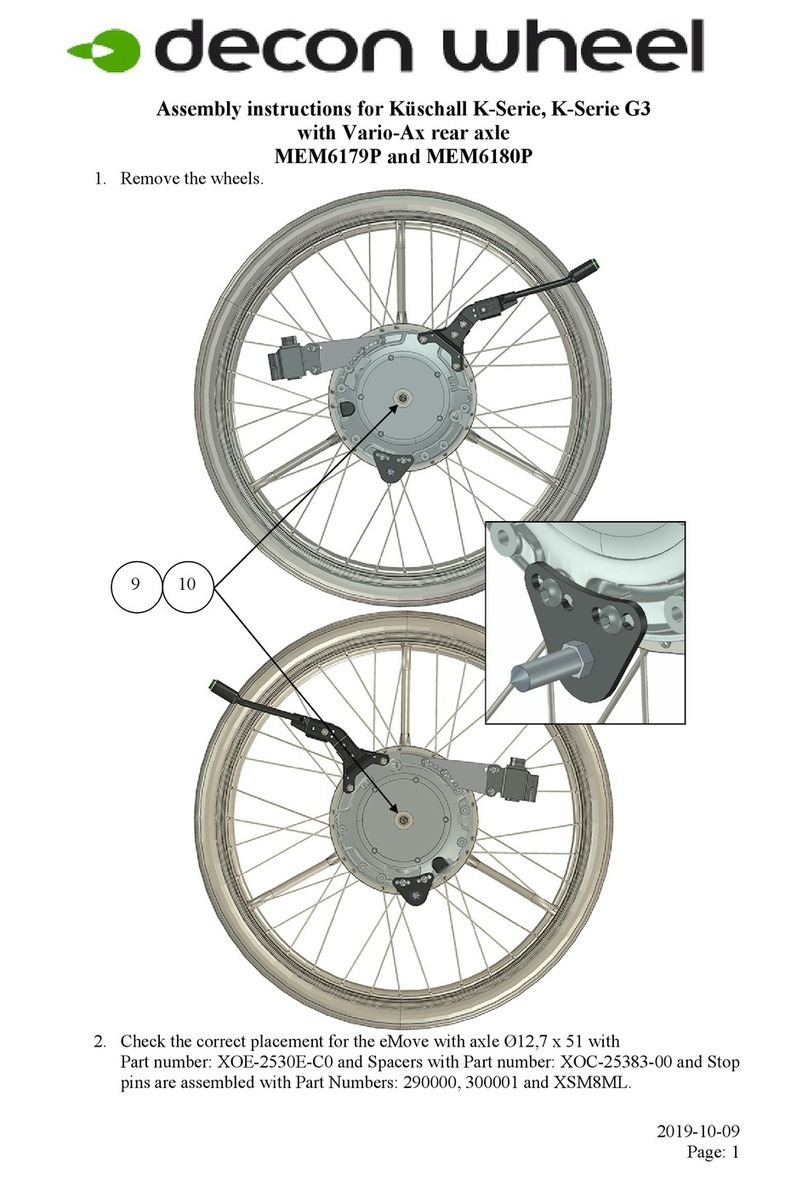 Decon wheel Kuschall K Series User manual Decon wheel Kuschall K Series User manual