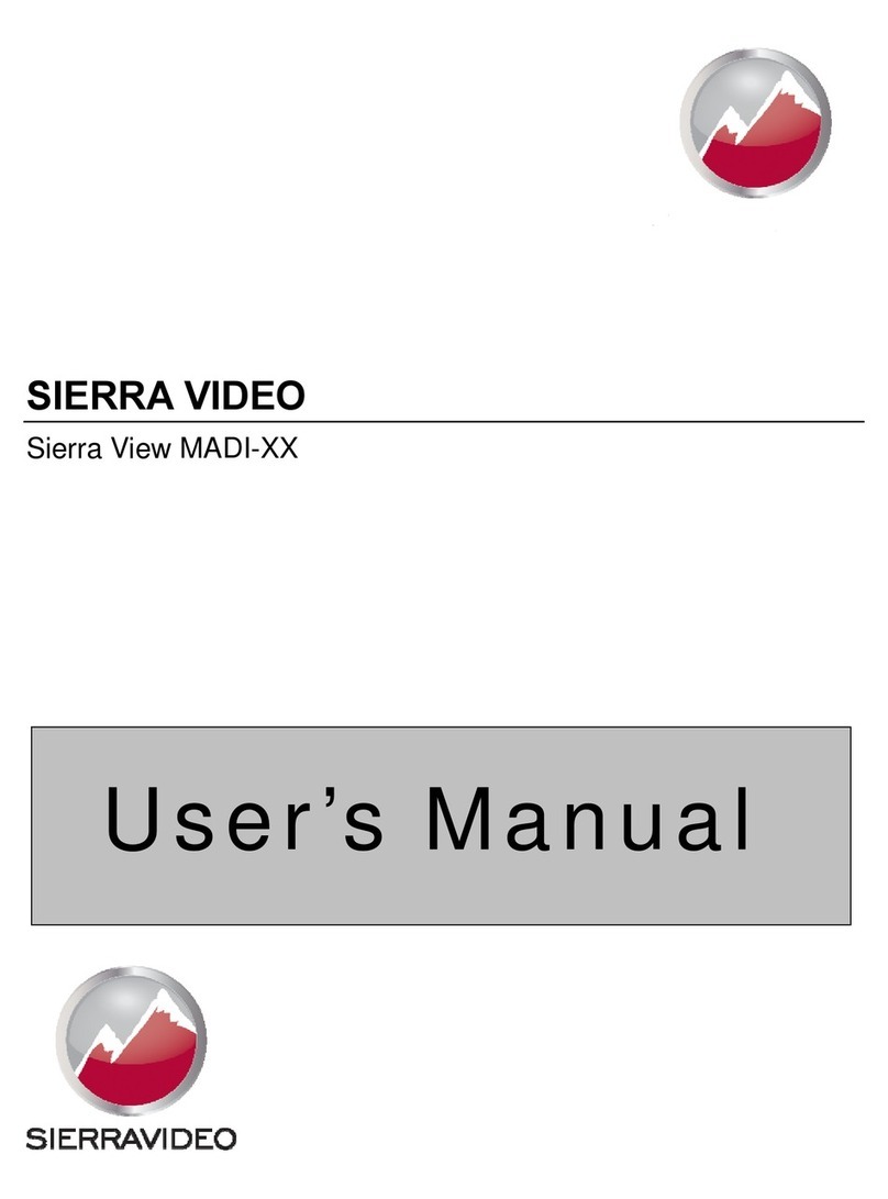 Sierra Video MADI Series user manual Sierra Video MADI Series user manual