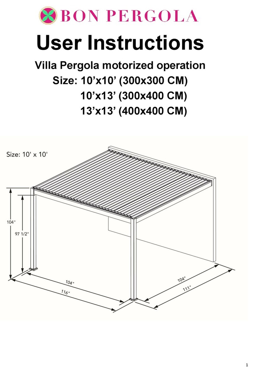 Bon Pergola Villa 10x10 User instructions
