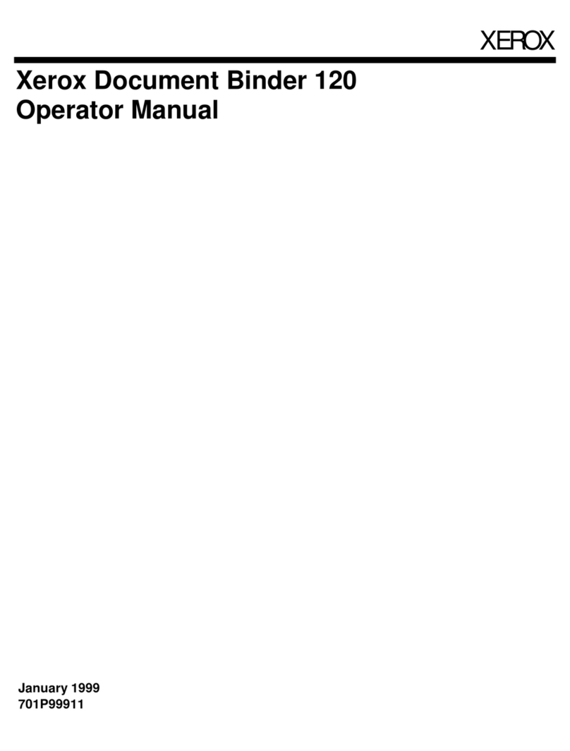 Xerox Document Binder 120 Operator's manual