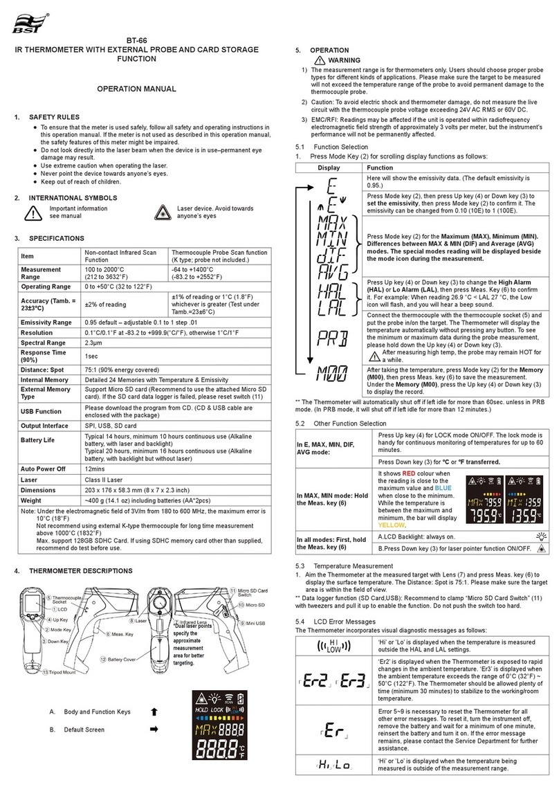 BST BT-66 Operation manual