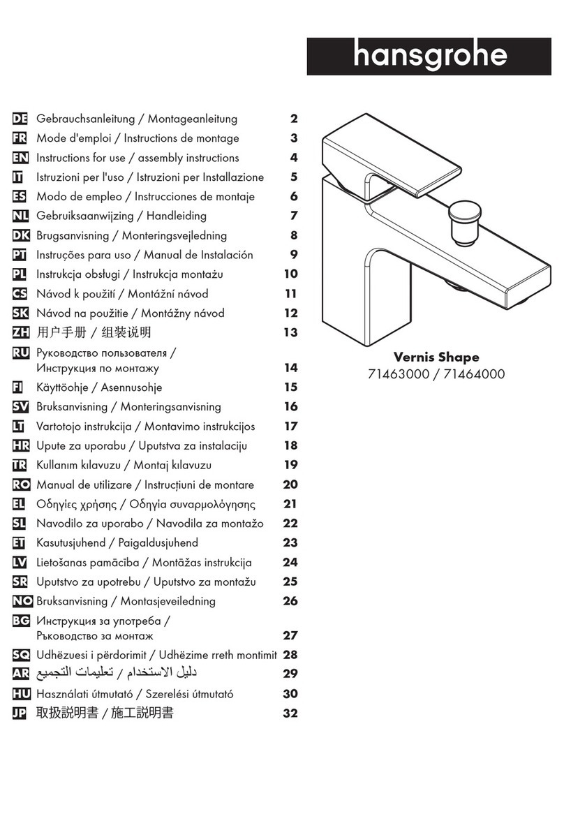Hans Grohe Vernis Shape 71463000 Instructions for use/assembly instructions Hans Grohe Vernis Shape 71463000 Instructions for use/assembly instructions