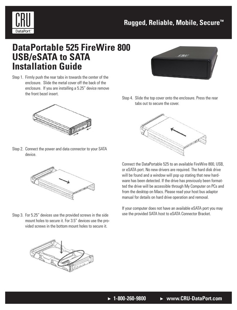 CRU Dataport FireWire 800 User manual