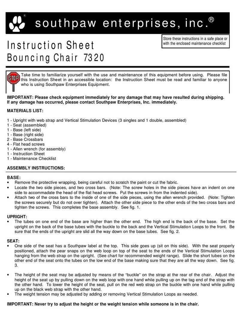 southpaw enterprises 7320 instruction sheet