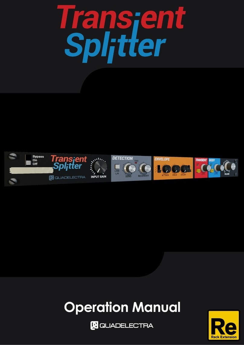 Quadelectra Transient Splitter Operation manual