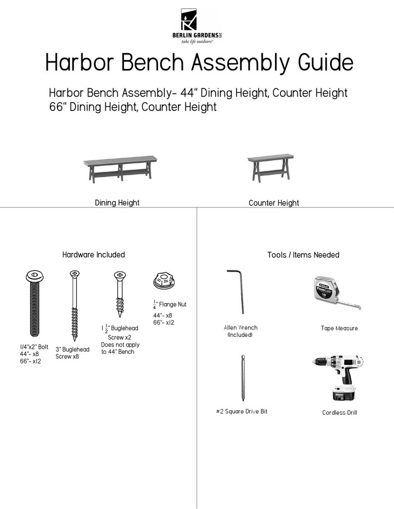 Berlin Gardens Harbor Bench 44 User manual