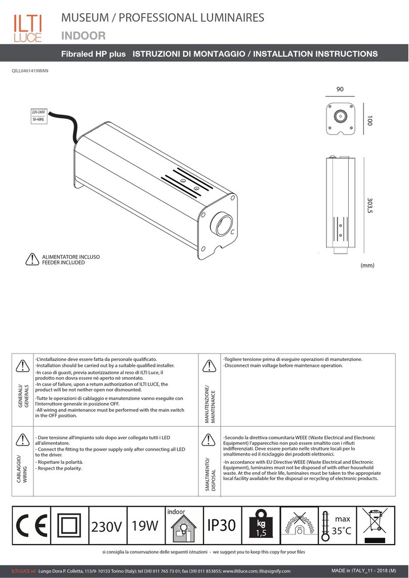 Ilti Luce Fibraled HP plus installation instructions