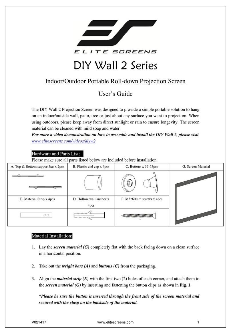 Elite Screens DIY Wall 2 Series user guide