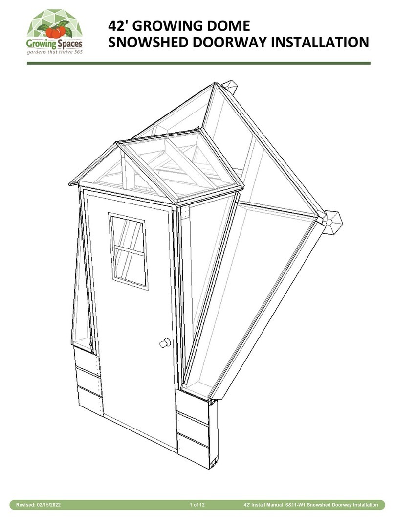 Growing Spaces 42' GROWING DOME SNOWSHED DOORWAY User manual