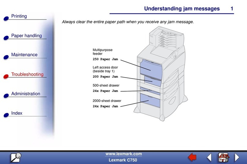 Lexmark C 750 User manual