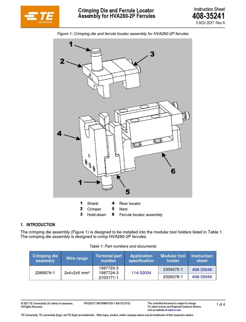 TE Connectivity HVA280-2P User manual TE Connectivity HVA280-2P User manual