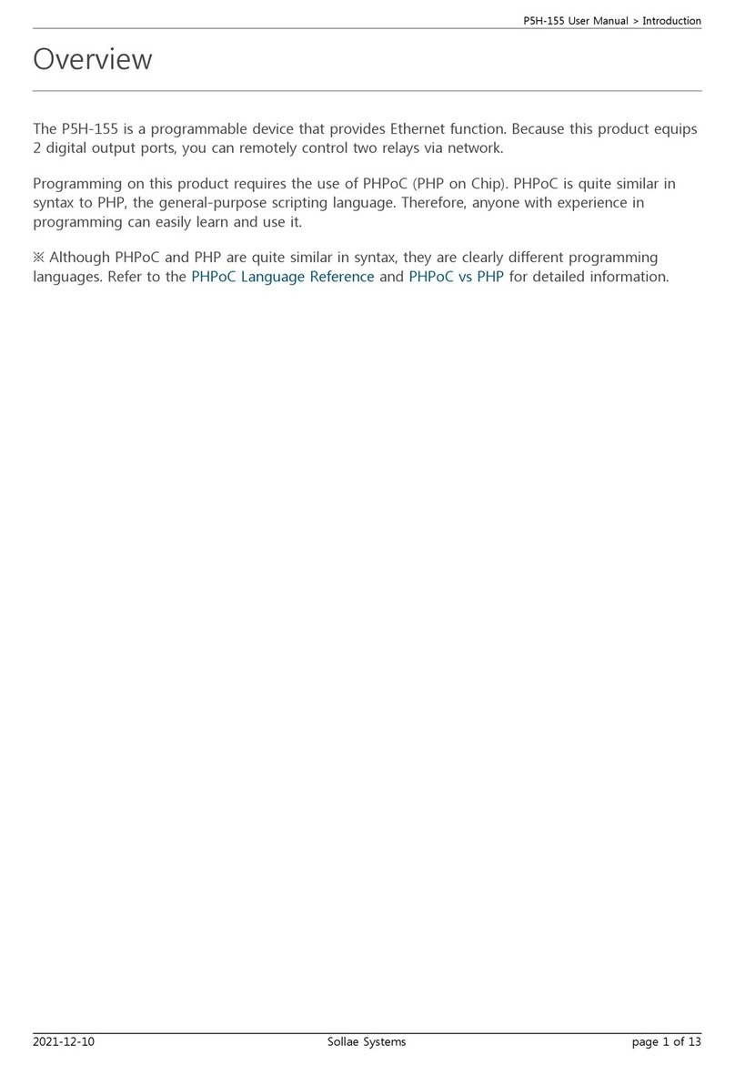 Sollae Systems P5H-155 user manual Sollae Systems P5H-155 user manual