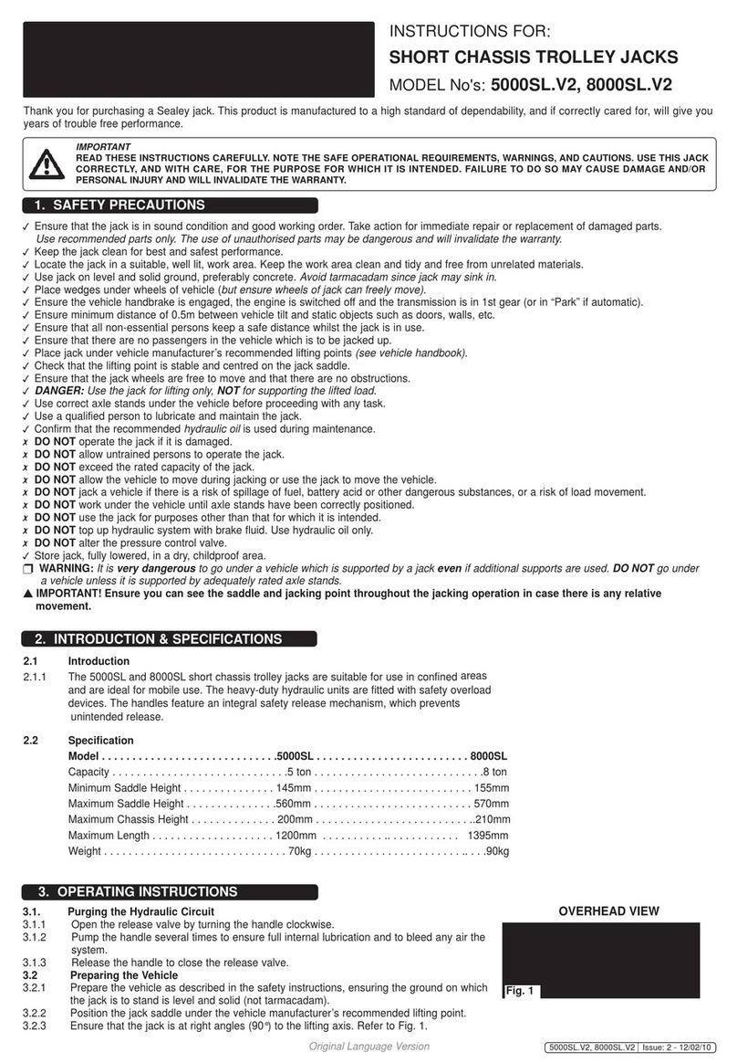 Sealey 5000SL User manual