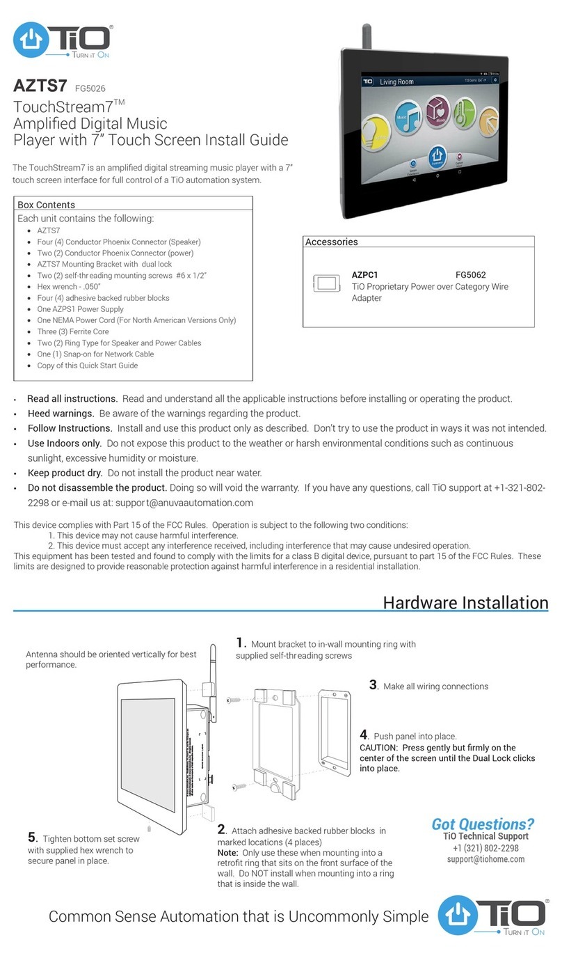 tio TouchStream7 AZTS7 User manual