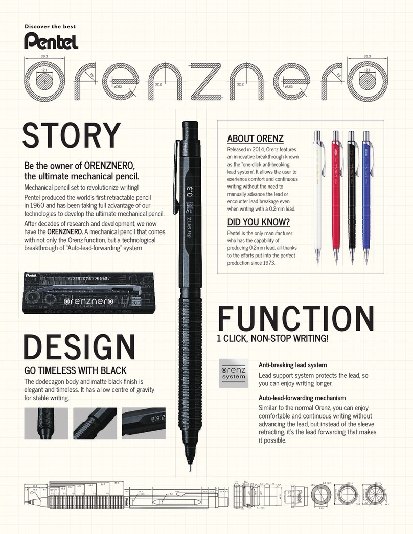 Pentel Otenznero quick start guide