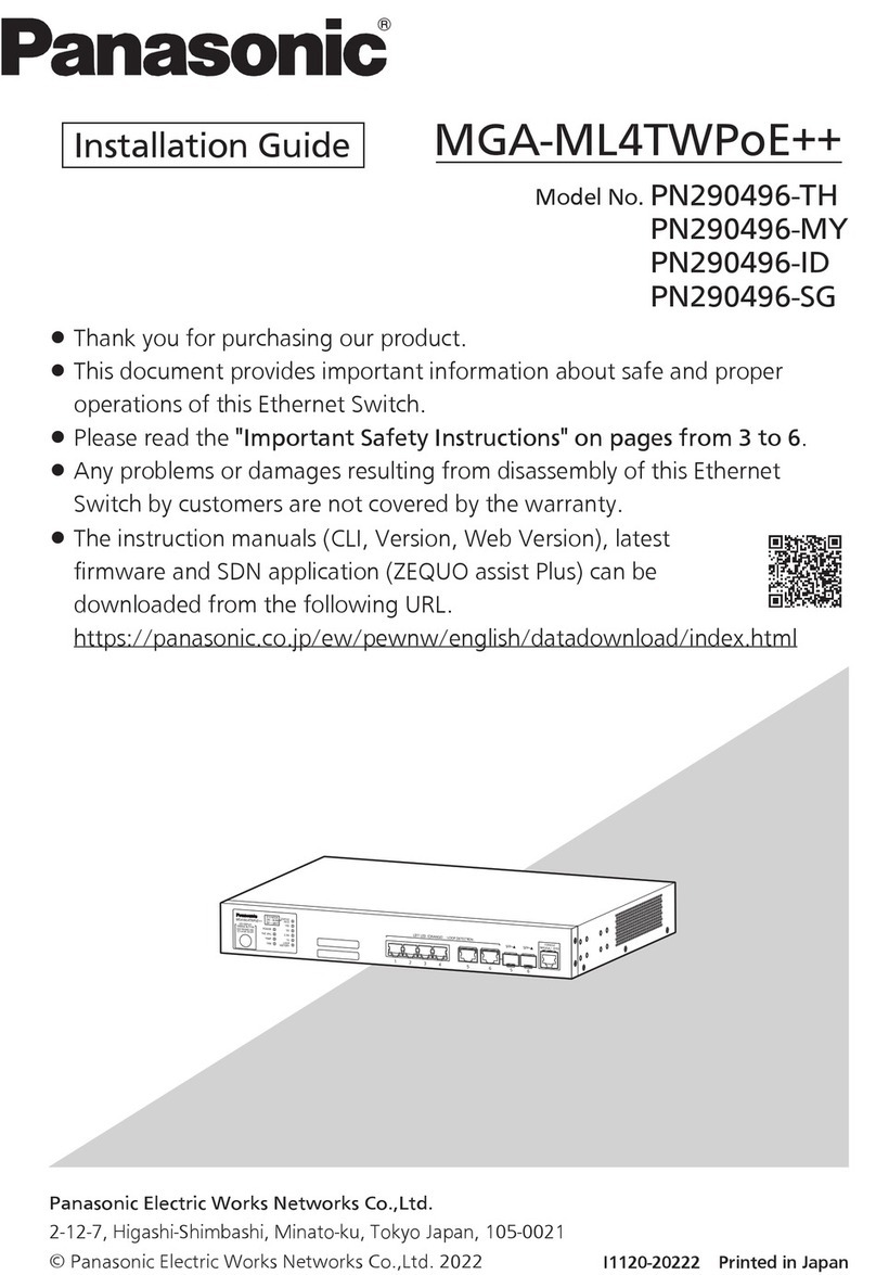 Panasonic MGA-ML4TWPoE++ installation guide