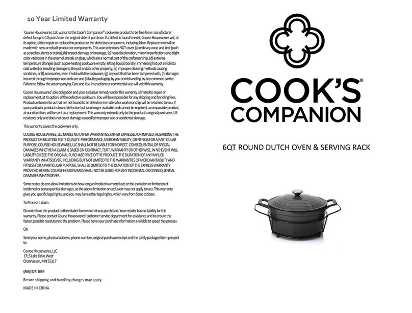 Cook's Companion 6QT User manual