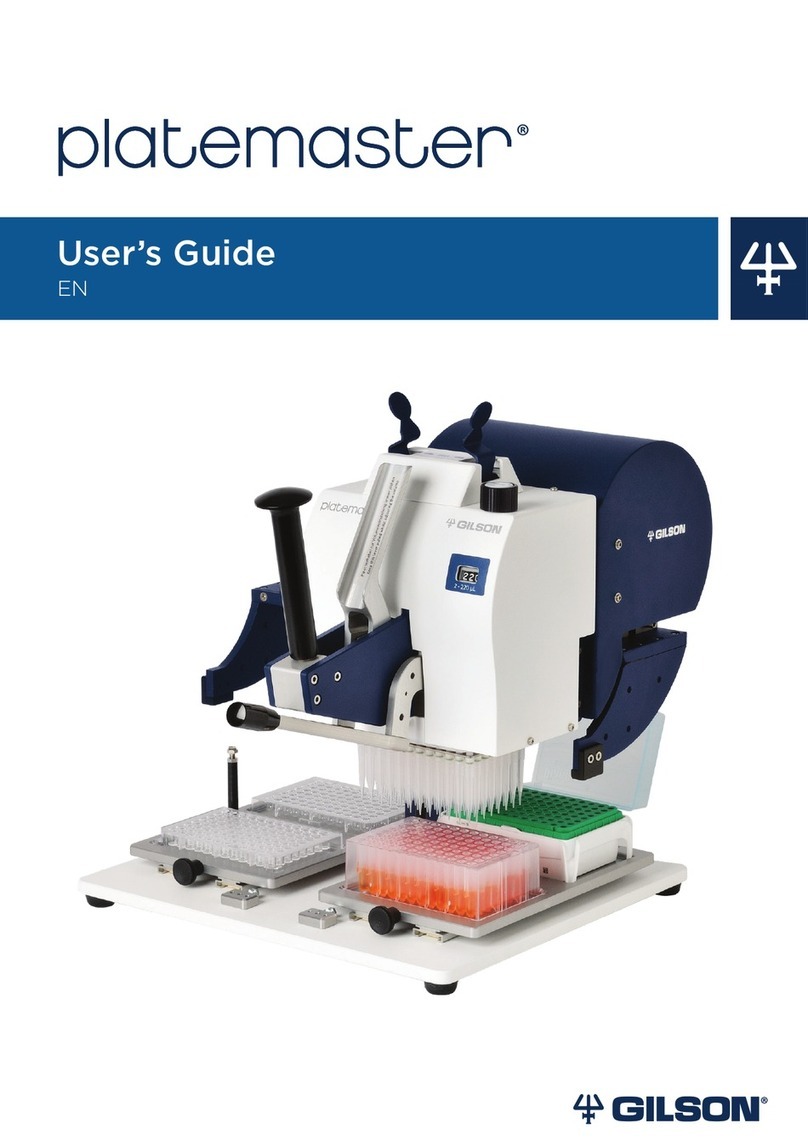 Gilson PLATEMASTER P20 User manual