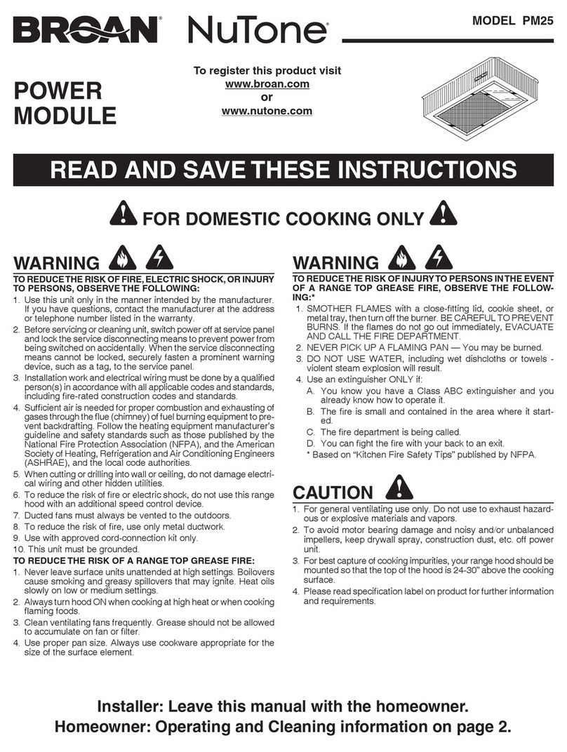 Broan NuTone PM25 instructions