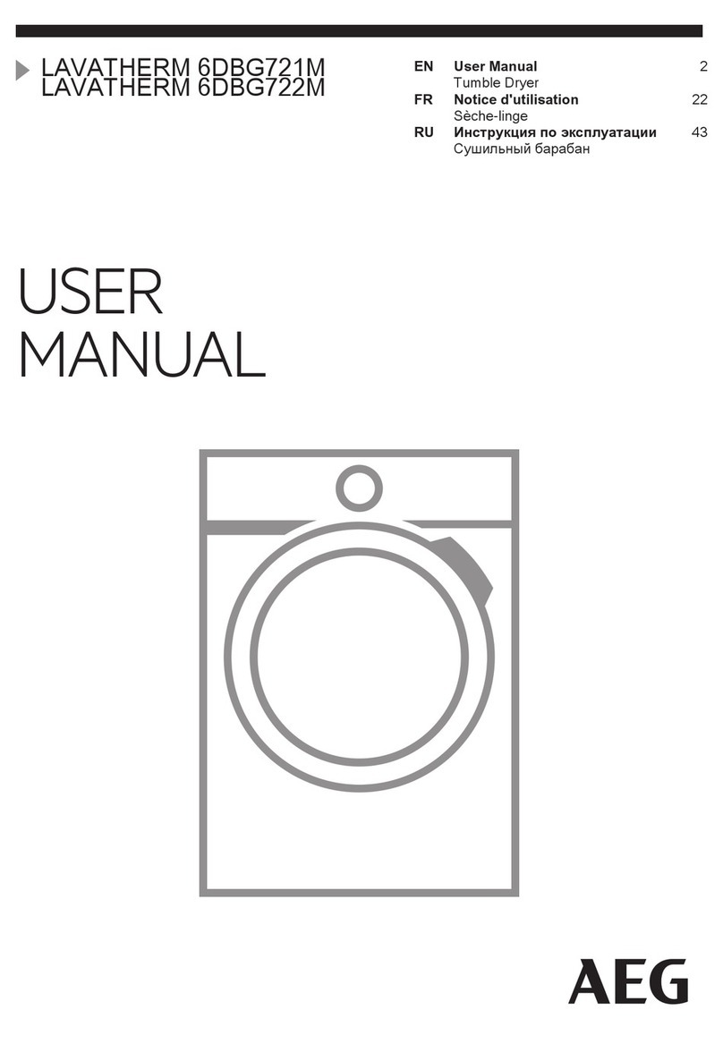 AEG LAVATHERM 6DBG721M user manual