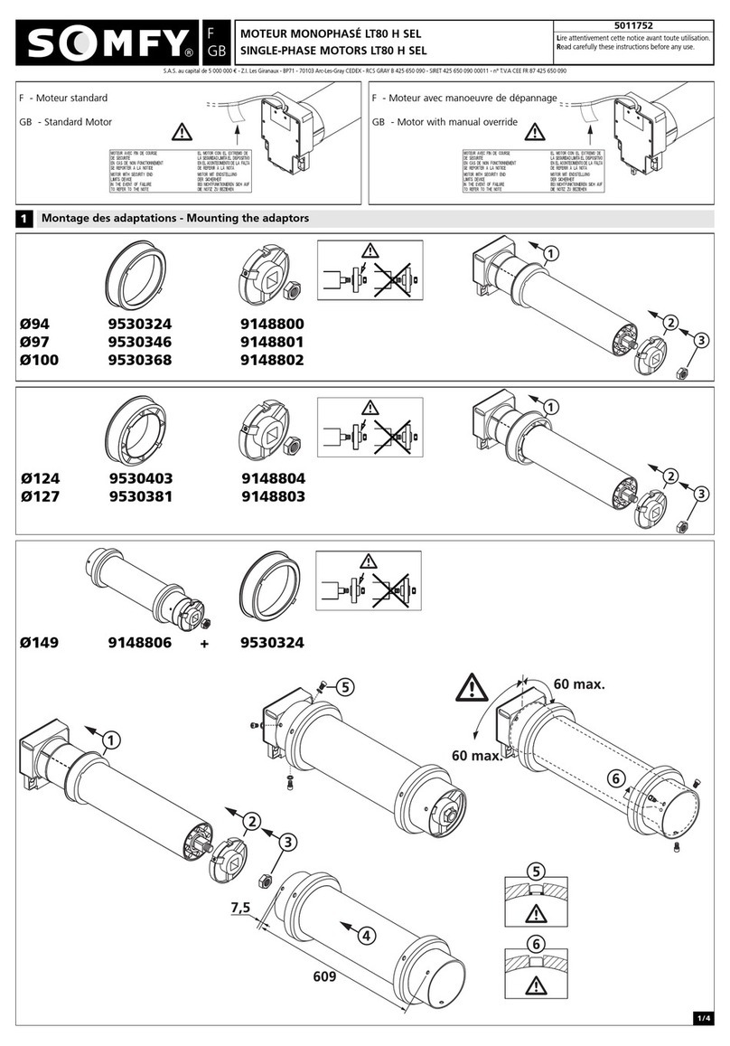 SOMFY LT80 H SEL User manual