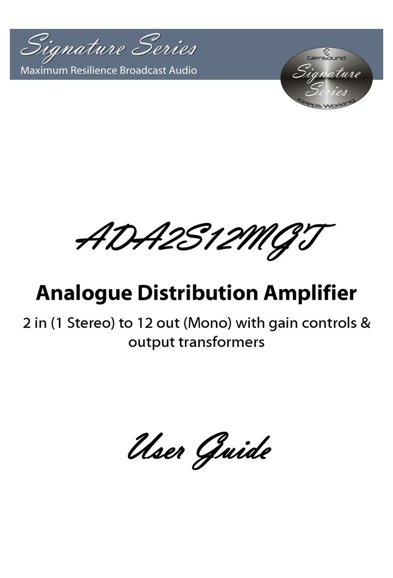 Glensound Signature Series User manual Glensound Signature Series User manual