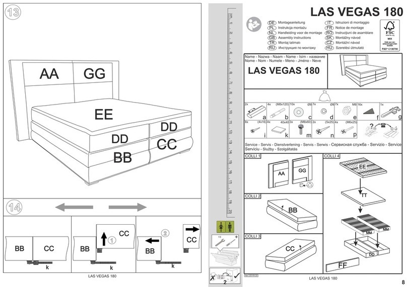 COLLECTION AB LAS VEGAS 180 Assembly instructions COLLECTION AB LAS VEGAS 180 Assembly instructions