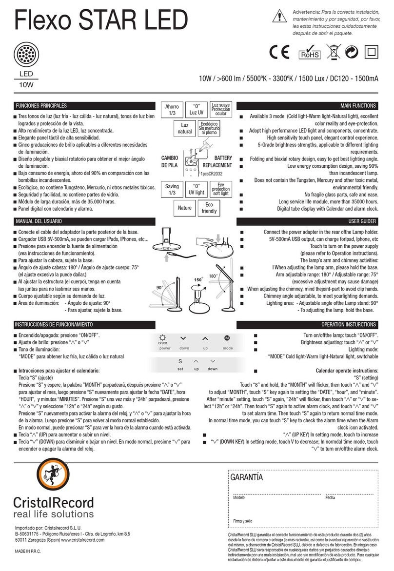 CristalRecord Flexo STAR LED User manual