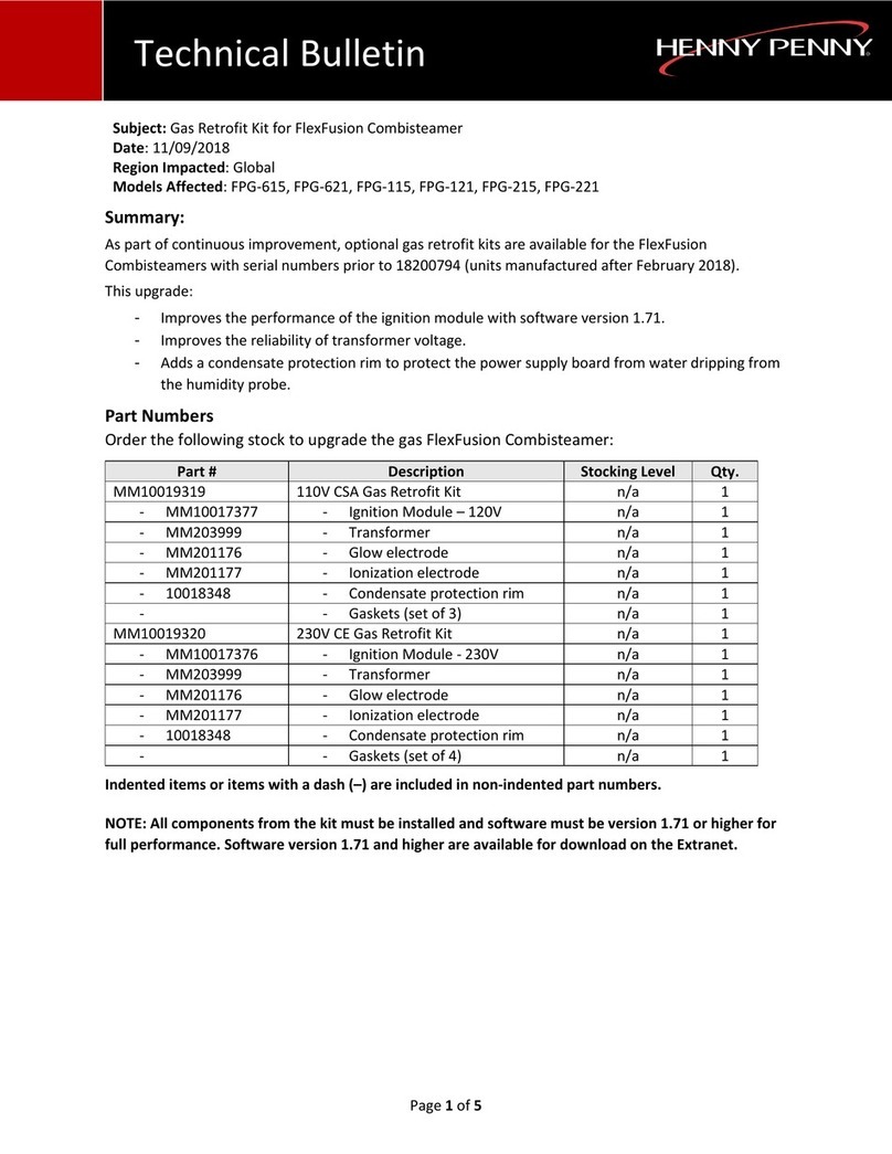 Henny Penny FlexFusion FPG-615 Technical bulletin