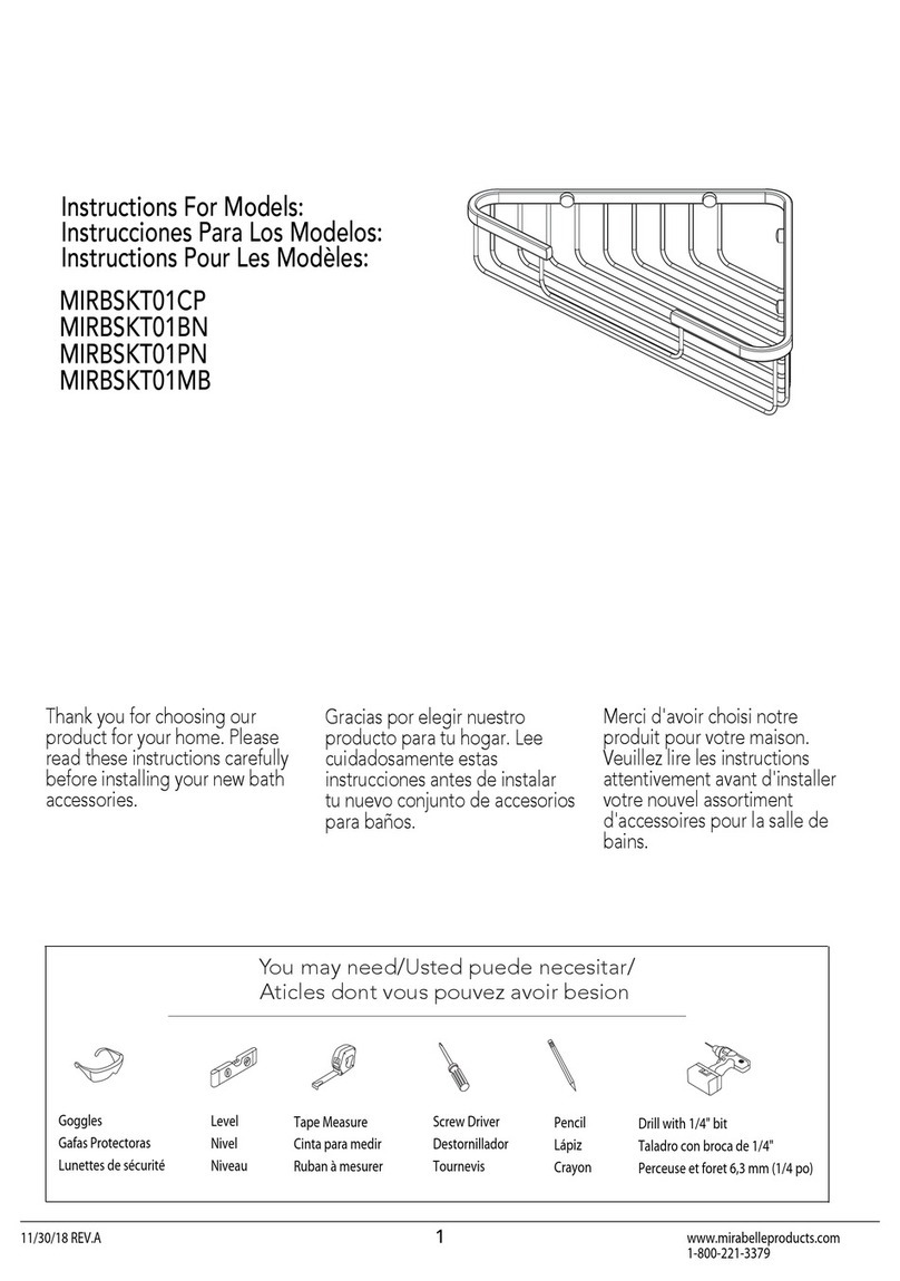Mirabelle MIRBSKT01CP instructions