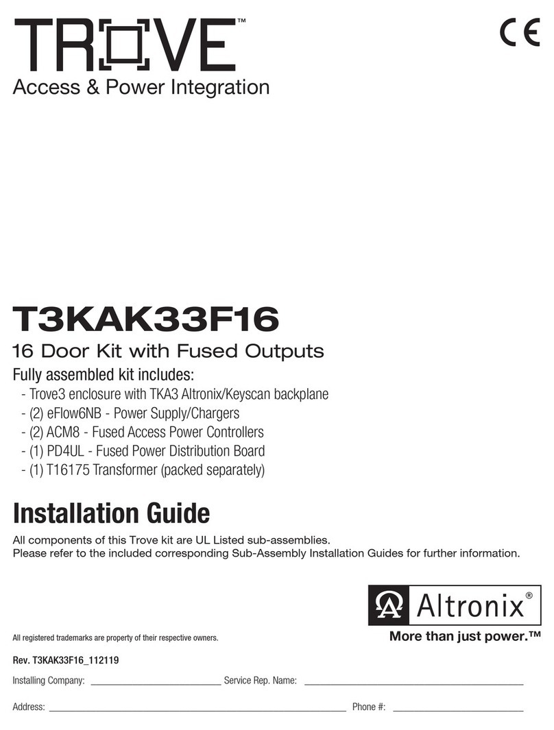 Altronix Trove T3KAK33F16 installation guide