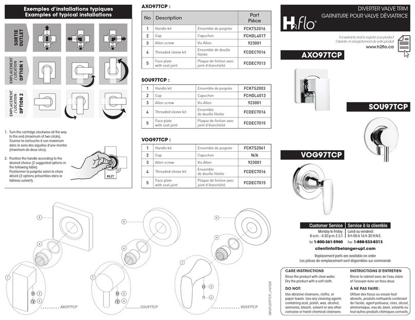 H2flow AXO97TCP Assembly instructions