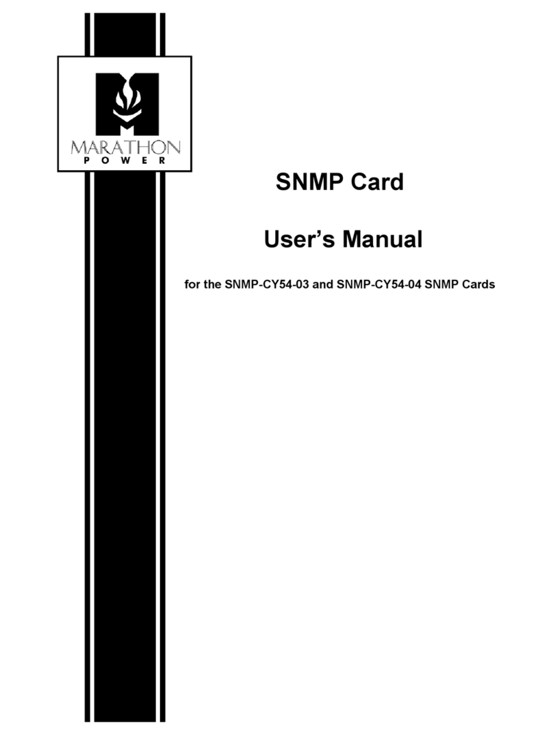 Marathon Power SNMP Series User manual