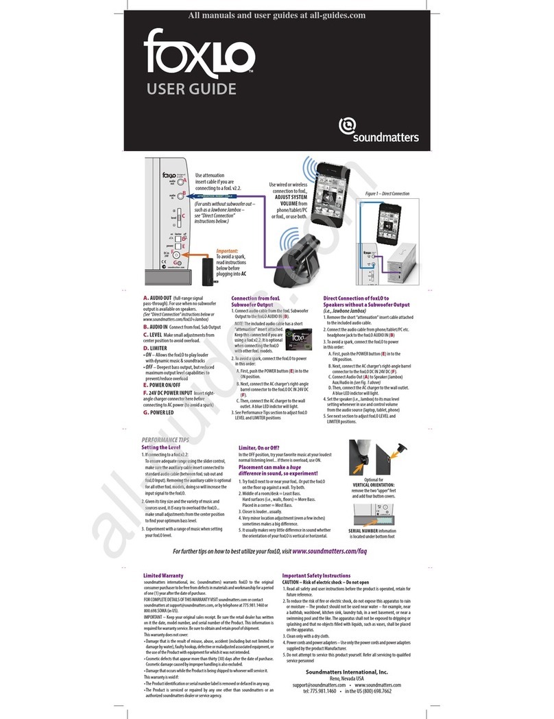 Soundmatters foxlo user guide