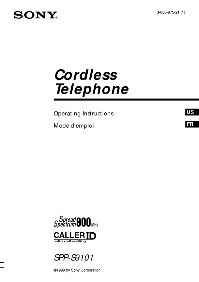 Sony SPP-S9101 - Cordless Telephone User manual