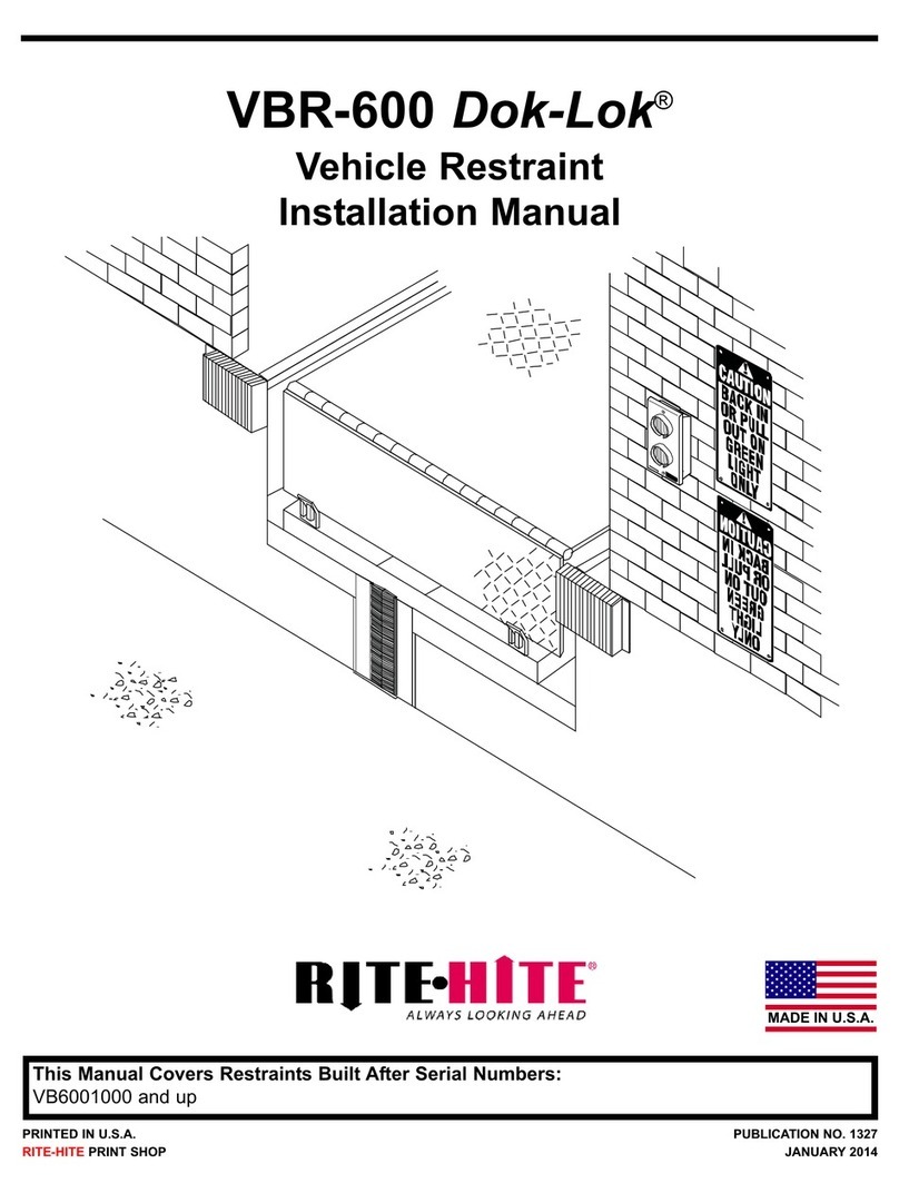 RITE-HITE DOK-LOK VBR-600 installation manual