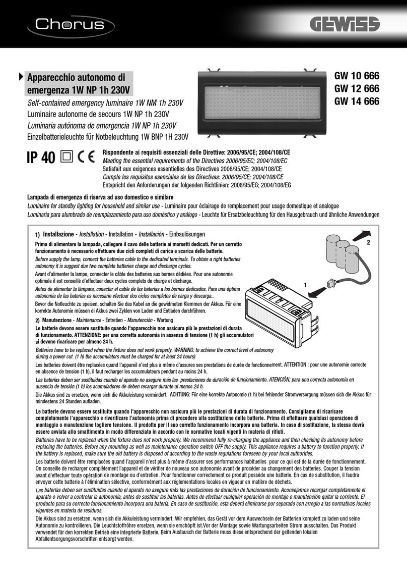 Gewiss Chorus GW 10 666 manual Gewiss Chorus GW 10 666 manual