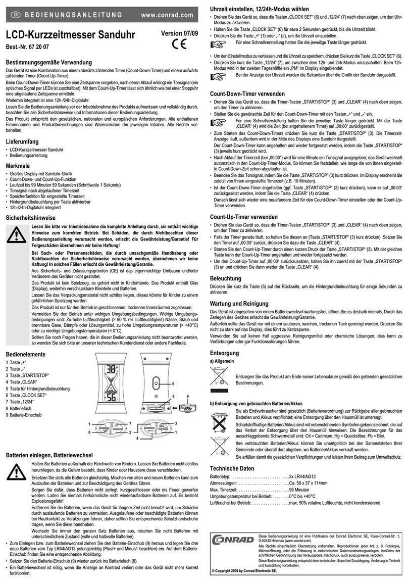 Conrad 67 20 07 operating instructions