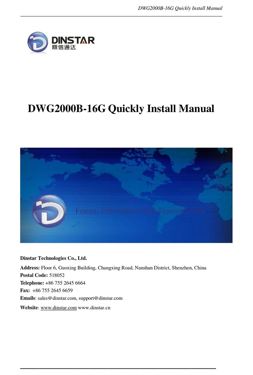 Dinstar DWG2000B-16G Quickly Using Manual