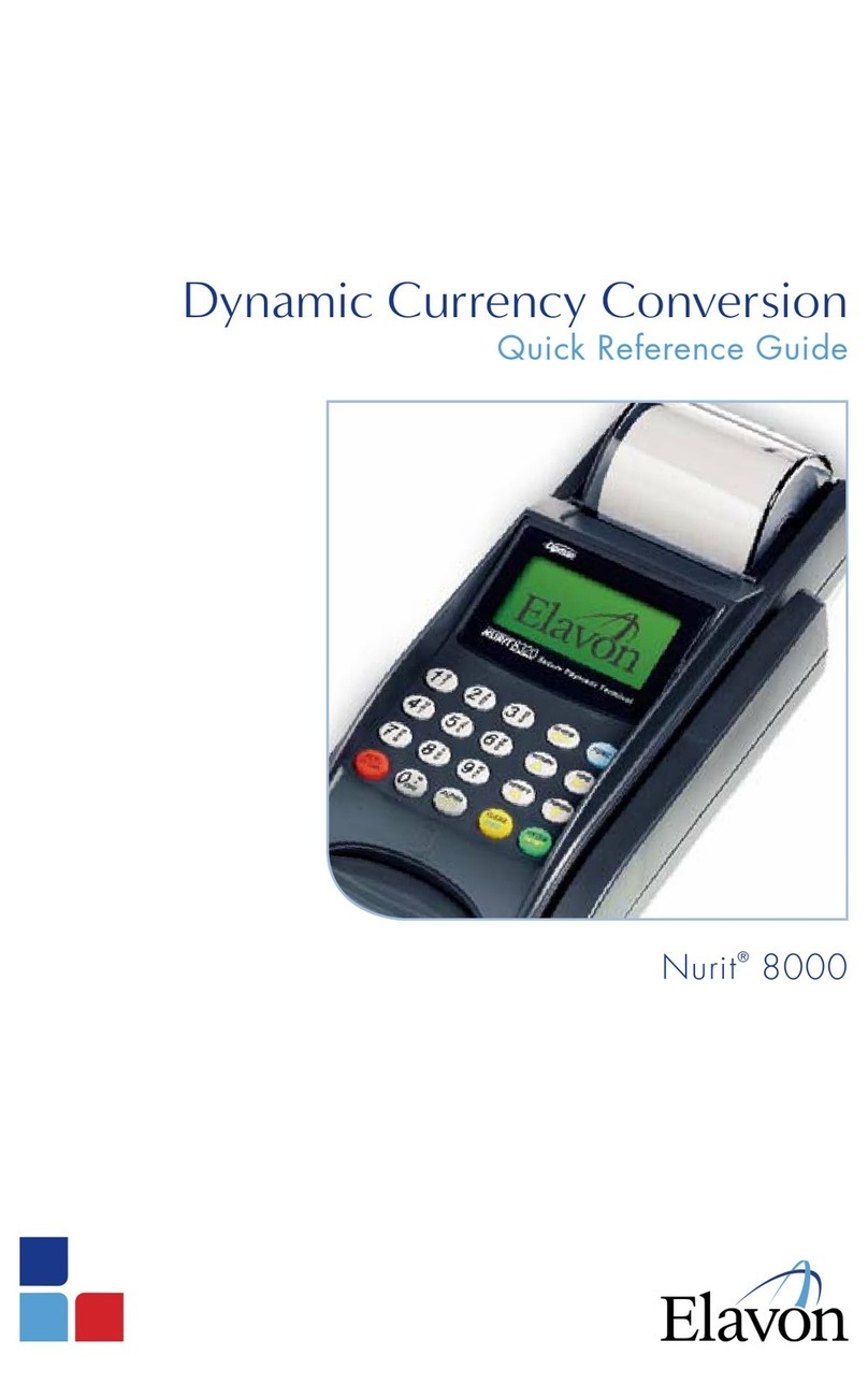 Elavon Nurit 8000 Quick reference guide