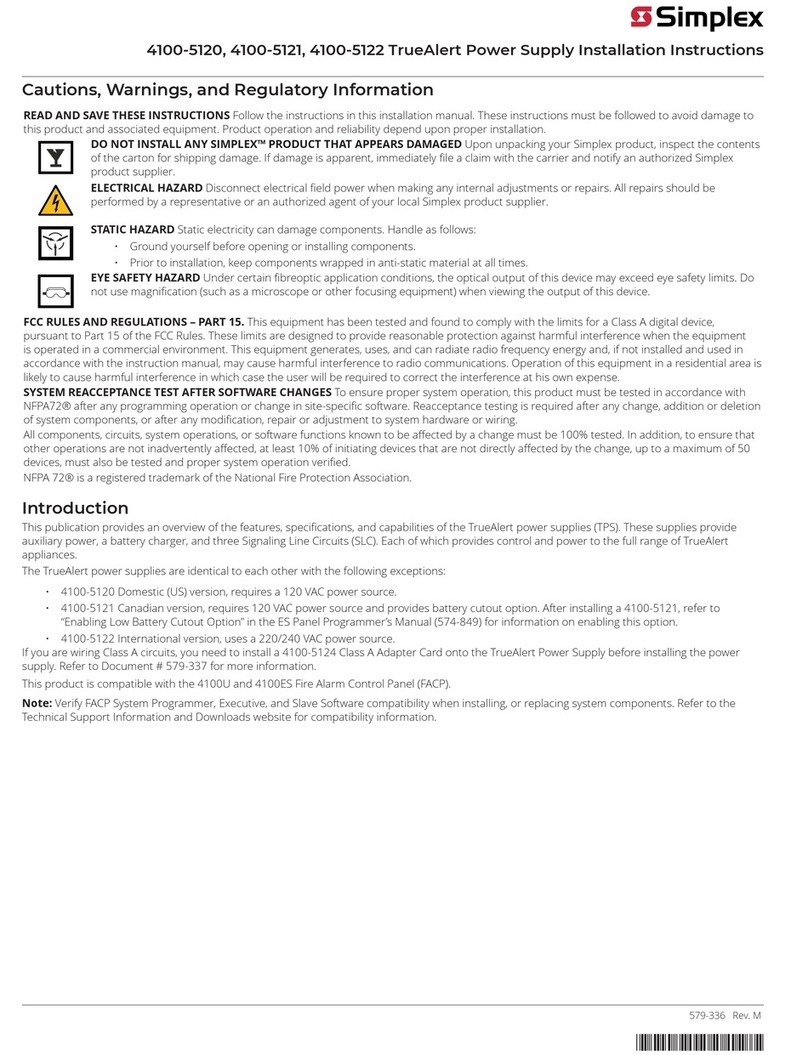 Simplex 4100-5120 installation instructions Simplex 4100-5120 installation instructions