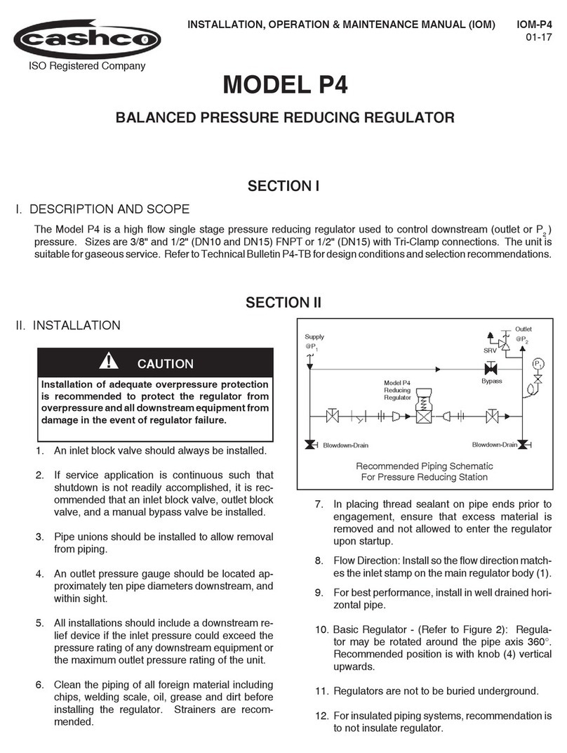 cashco P4 Installation, operation & maintenance manual