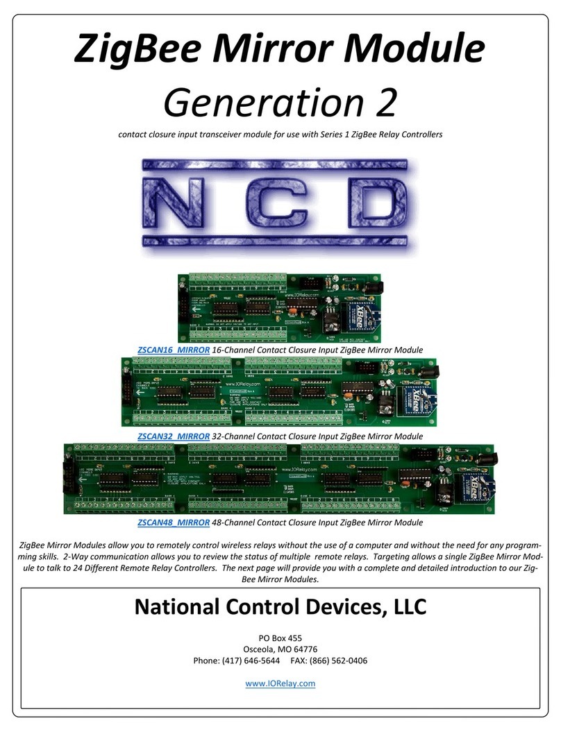 NCD ZigBee ZSCAN16 MIRROR manual
