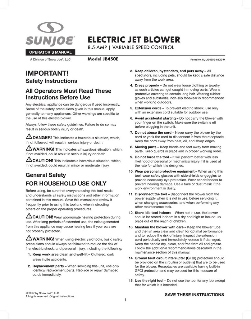 sunjoe JB450E User manual
