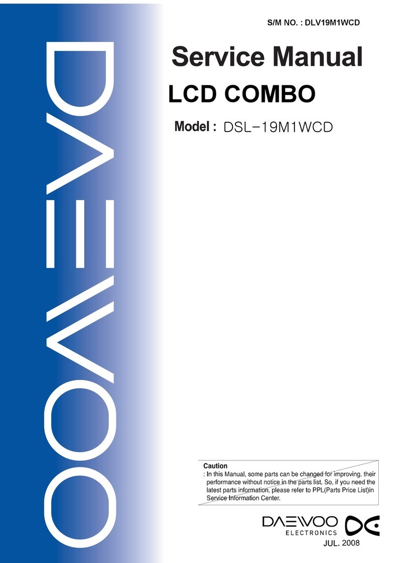 DAEWOO ELECTRONICS DSL-19M1WCD Service manual