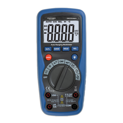 Oxford PRECISION OXD-516-6487F Operator's manual