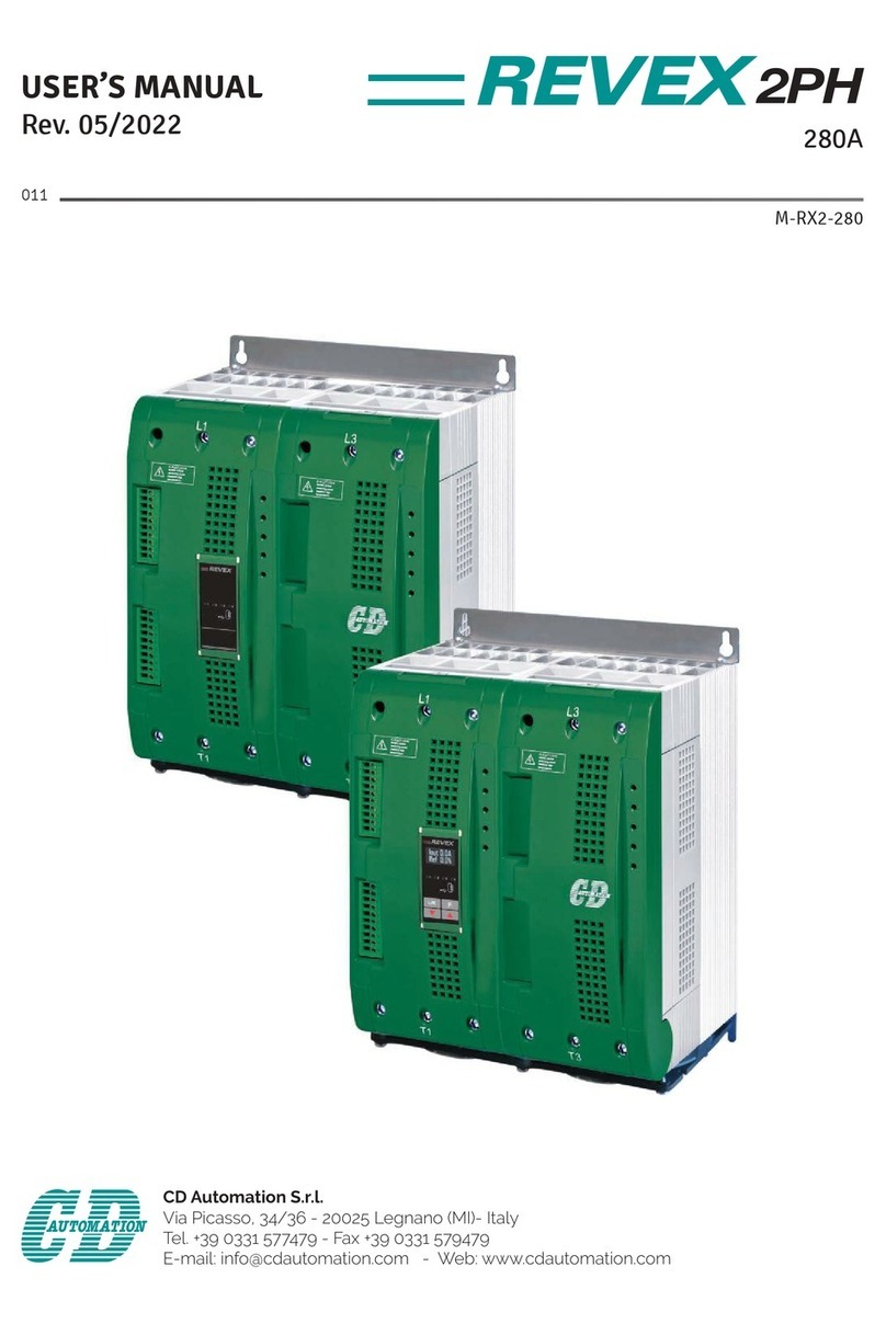 CD Automation REVEX 2PH RX2 280 Series User manual