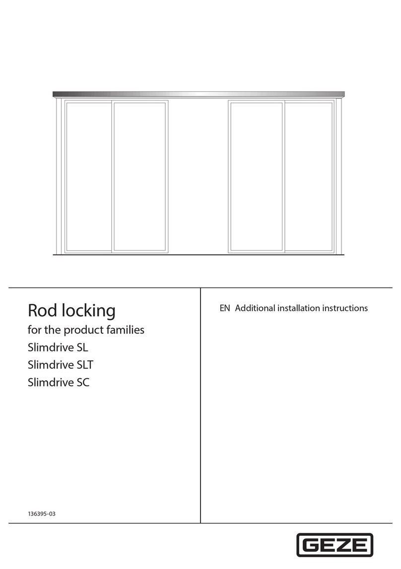 GEZE Slimdrive SL Additional installation instructions