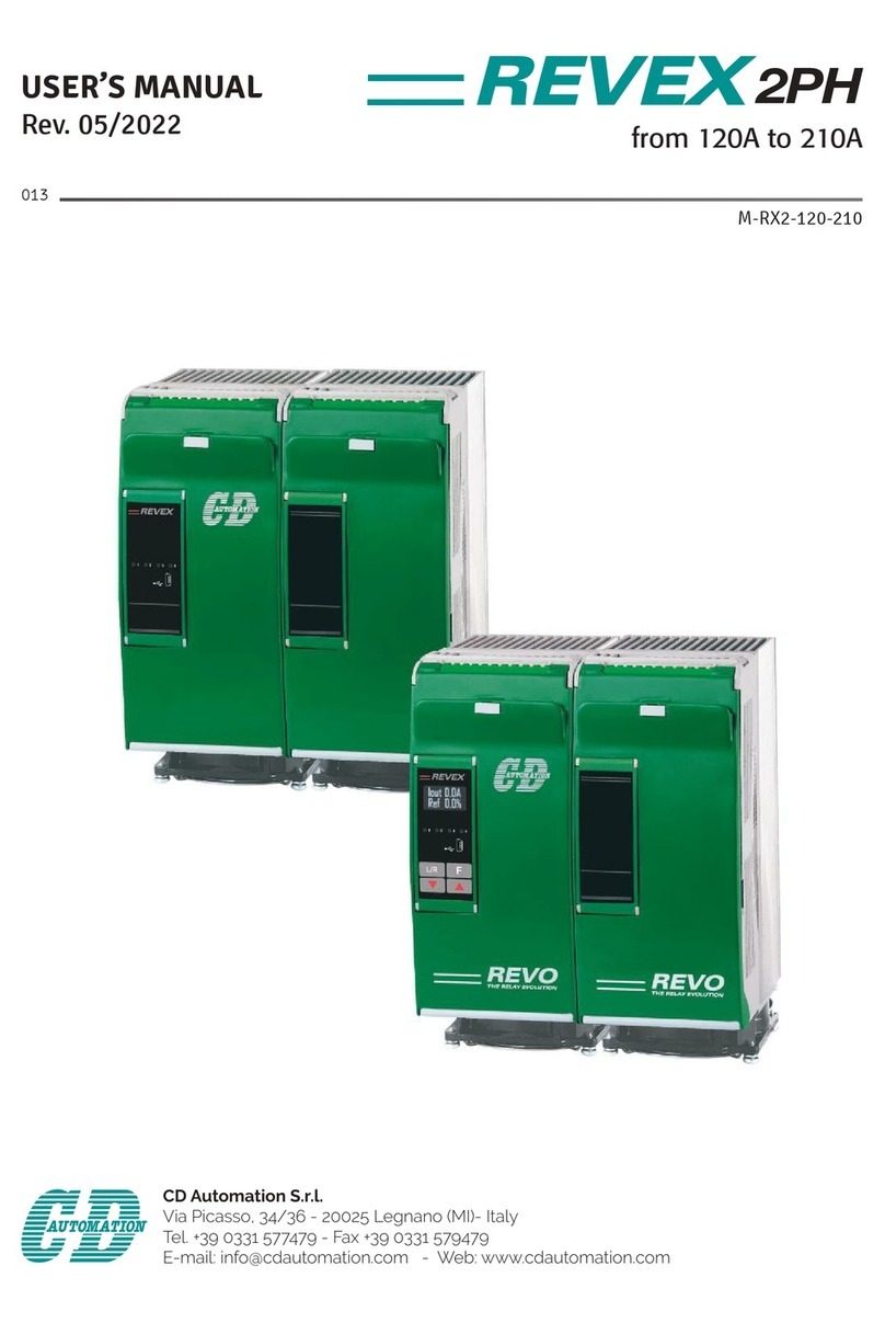 CD Automation REVEX 2PH RX2 280 Series user manual